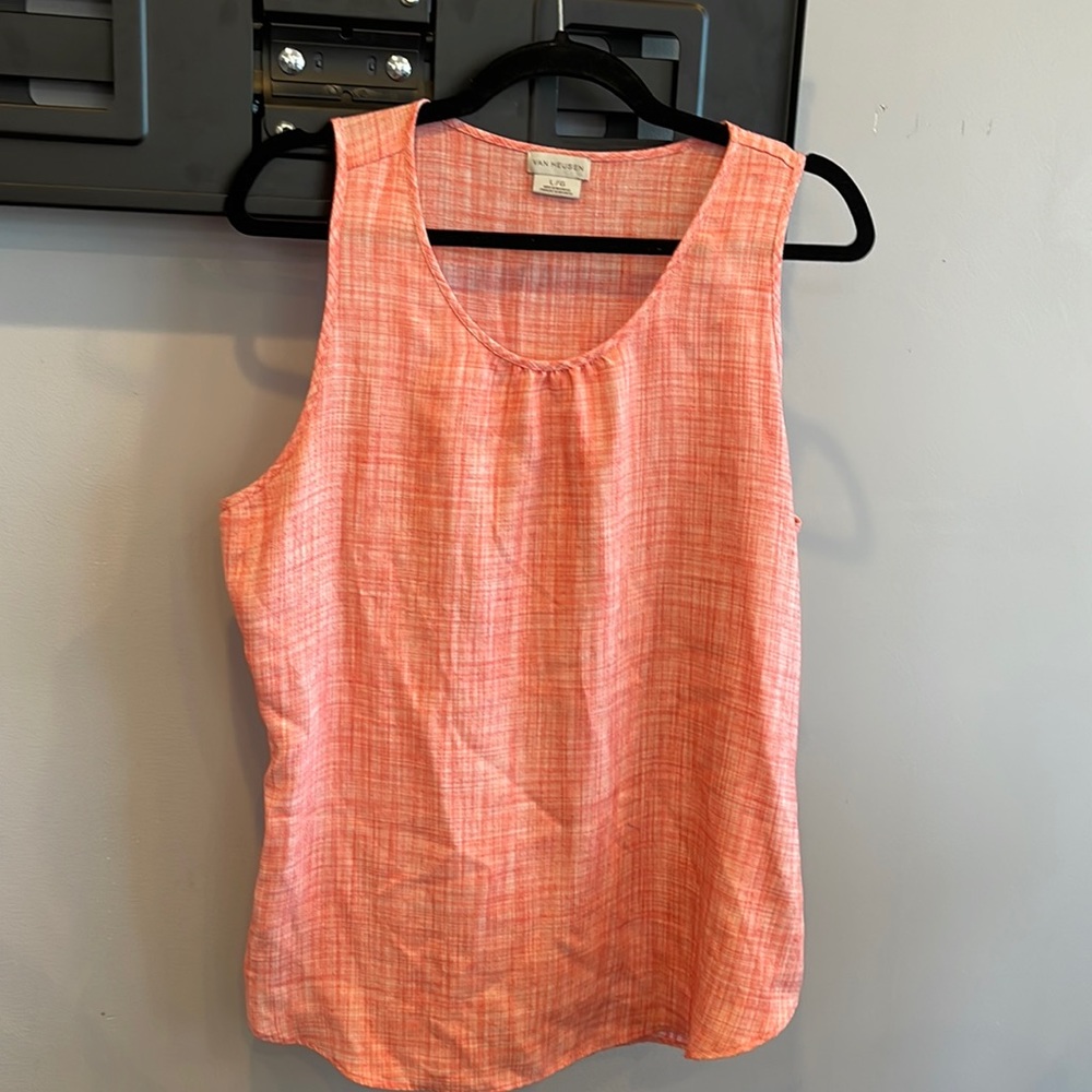 Top Van Heisenberg top sleeveless summer casual size large Vneck